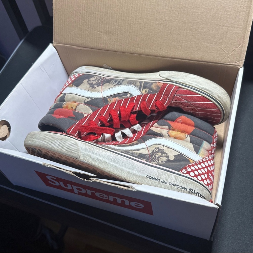 Supreme x cdg vans size 8.5
